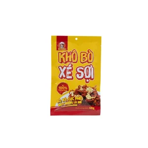 Khô Bò Xé Sợi 40g - Món Ăn Vặt Tiện Lợi, Càng Ăn Càng Cuốn
